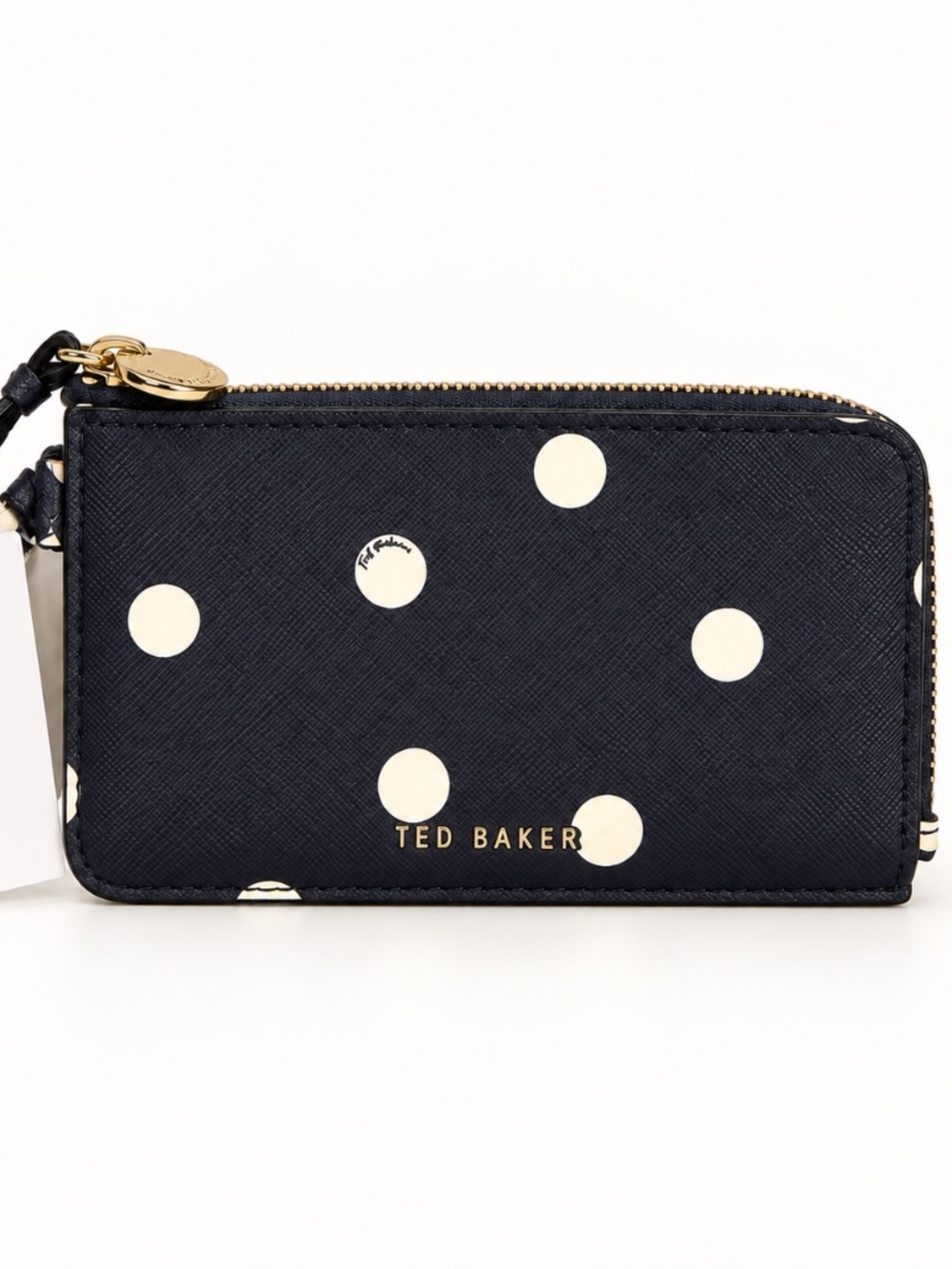 Ted Baker Navy Polka Dot Wristlet Card Holder